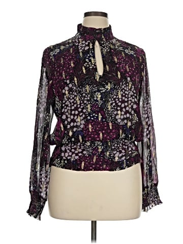 White House Black Market Long Sleeve Blouse (view 1)