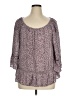 Democracy 100% Rayon Purple 3/4 Sleeve Blouse Size XL - photo 1