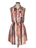 Bebop Stripes Orange Casual Dress Size L - photo 1