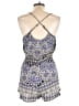Angie 100% Rayon Paisley Blue Romper Size L - photo 2
