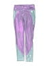Justice 100% Polyester Metallic Purple Track Pants Size 10 - photo 1
