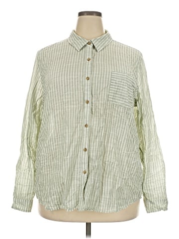 Natural Reflections Long Sleeve Button-Down Shirt (view 1)