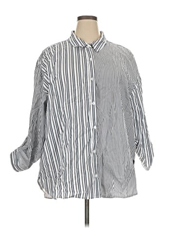 Gloria Vanderbilt 3/4 Sleeve Button-Down Shirt (view 1)