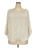 Heart Soul 100% Polyester Ivory 3/4 Sleeve Blouse Size 2X - photo 1