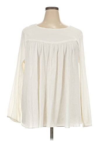 LOGO by Lori Goldstein Long Sleeve Blouse (view 1)