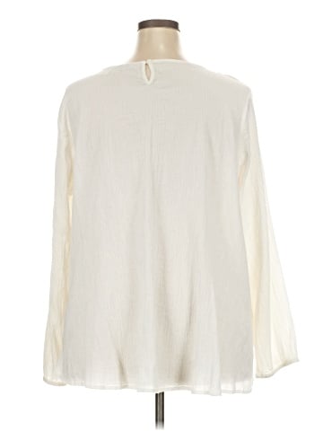 LOGO by Lori Goldstein Long Sleeve Blouse (view 2)
