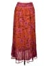 DR2 100% Polyester Floral Orange Casual Skirt Size XL - photo 1