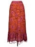 DR2 100% Polyester Floral Orange Casual Skirt Size XL - photo 2