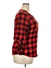 Dna Couture Plaid Red 3/4 Sleeve Blouse Size 2X - photo 4