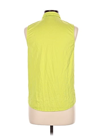 Green Envelope Sleeveless Button-Down Shirt (view 2)