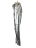 Zara 100% Baumwolle Metallic Silver Casual Pants Size 2 - photo 5