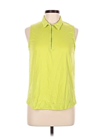 Green Envelope Sleeveless Button-Down Shirt (view 1)