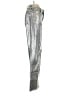 Zara 100% Baumwolle Metallic Silver Casual Pants Size 2 - photo 4