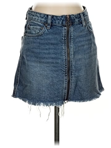 We the Free Denim Skirt (view 1)