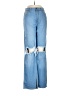 Vibrant M.I.U Color Block Blue Jeans Size 7 - photo 1