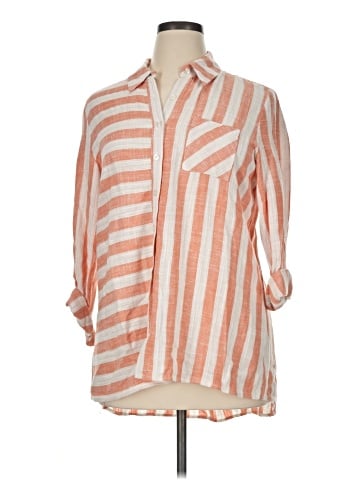Peck & Peck 3/4 Sleeve Button-Down Shirt (view 1)