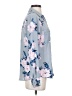 Candie's 100% Polyester Floral Blue Long Sleeve Blouse Size S - photo 4