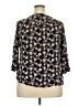 Monday Fun 100% Rayon Black 3/4 Sleeve Blouse Size 2X - photo 2