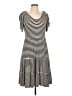Max Studio Stripes Black Casual Dress Size L - photo 1