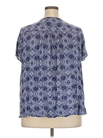 Skies Are Blue Short Sleeve Blouse (view 2)