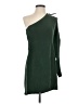 Madison Marcus 100% Silk Solid Green Casual Dress Size S - photo 1