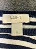Ann Taylor LOFT Outlet 100% Cotton Stripes Blue Pullover Sweater Size M - photo 7