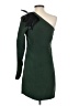 Madison Marcus 100% Silk Solid Green Casual Dress Size S - photo 2