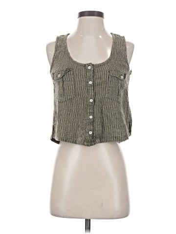 MNG Sleeveless Button-Down Shirt (view 1)