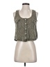 MNG Green Sleeveless Button-Down Shirt Size 4 - photo 1