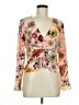 Topshop 100% Polyester Orange Long Sleeve Blouse Size 6 - photo 1