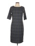 Tacera Plaid Gray Casual Dress Size L - photo 1