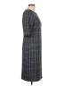 Tacera Plaid Gray Casual Dress Size L - photo 4