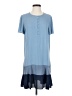 BCBGMAXAZRIA 100% Polyester Solid Color Block Blue Casual Dress Size S - photo 1