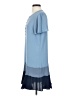 BCBGMAXAZRIA 100% Polyester Solid Color Block Blue Casual Dress Size S - photo 5
