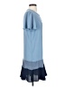 BCBGMAXAZRIA 100% Polyester Solid Color Block Blue Casual Dress Size S - photo 4