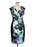 Connected Apparel Graphic Teal Cocktail Dress Size 14 - photo 1