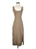 Open Edit Solid Tan Casual Dress Size S - photo 1