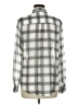 Foxcroft 100% Polyester Plaid Silver Long Sleeve Blouse Size 6 - photo 2