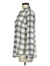 Foxcroft 100% Polyester Plaid Silver Long Sleeve Blouse Size 6 - photo 5