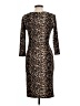 Yelete Animal Print Brown Cocktail Dress Size L - photo 2