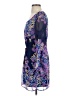 Pink Owl 100% Polyester Floral Blue Cocktail Dress Size S - photo 5