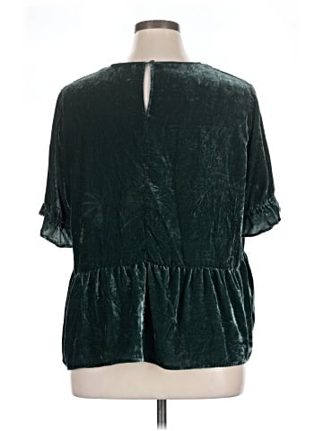 Madewell Velvet Smocked-Yoke Tiered Top (view 2)