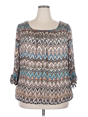 Roz & Ali 3/4 Sleeve Blouse (view 1)