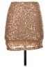 GRAFFITI 100% Nylon Metallic Gold Casual Skirt Size S - photo 2