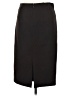 Express Solid Brown Black Formal Skirt Size 6 - photo 2