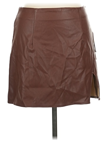 Tinseltown Faux Leather Skirt (view 1)