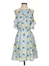 Staccato 100% Polyester Print Blue Casual Dress Size S - photo 1