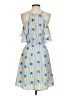 Staccato 100% Polyester Print Blue Casual Dress Size S - photo 2
