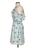 Staccato 100% Polyester Print Blue Casual Dress Size S - photo 5