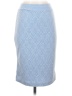 Renee C. Chevron-herringbone Blue Casual Skirt Size XS - photo 1